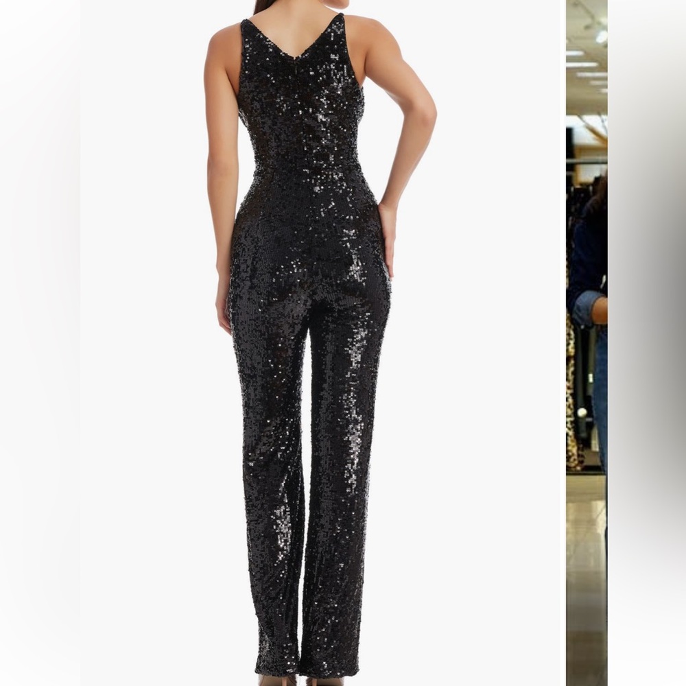 Dress the Population Black Sequin Jumpsuit - Picture 2 of 11